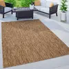 Image de Paco Home Tapis Intérieur Et Extérieur Balcon Terrasse Tapis Cuisine Monochrome Moucheté, Dimension:200x280 cm, Couleur:Café