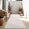 Image de Paco Home Tapis Intérieur Et Extérieur Balcon Terrasse Tapis Cuisine Monochrome Moucheté, Dimension:80x150 cm, Couleur:Ivoire