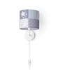 Image de Paco Home Lampe de chevet Chambre Lampe de table Applique murale Chambre E14 Check Rainbow avec prise, Couleur:Design 2 (Ø18 cm), Type de luminaire___Couleur:Lampe murale - Blanc