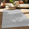 Image de Paco Home Tapis Intérieur & Extérieur Balcon Terrasse Cuisine Motif Ethnique Boho Moderne, Dimension:160 cm Rond, Couleur:Gris 3