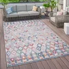 Image de Paco Home Tapis Exterieur Terrasse Salon Cuisine Scandinave Ethnique Geometrique Abstrait Motif Losange 3D, Dimension:60x100 cm, Couleur:Multicolore 2