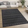 Image de Paco Home Tapis Exterieur Terrasse Salon Cuisine Motif Scandinave Motif Ethnique Uni, Dimension:120x160 cm, Couleur:Anthracite