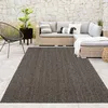 Image de Paco Home Tapis d'intérieur et d'extérieur pour Salon, Balcon, Cuisine et Couloir - Look Naturel en Jute, uni, Robuste, résistant aux intempéries, Dimension:200x280 cm