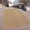 Image de Paco Home Tapis Exterieur Moderne Terrasse Salon Cuisine Uni Lavable en Machine, Dimension:120x160 cm, Couleur:Beige
