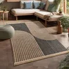 Image de Paco Home Tapis Exterieur Terrasse Salon Cuisine Motif Boho Motif Fleuri Motif Geometrique, Dimension:240x340 cm, Couleur:Anthracite