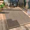Image de Paco Home Tapis Exterieur Terrasse Salon Cuisine Motif Boho Motif Fleuri Motif Geometrique, Dimension:120x160 cm, Couleur:Beige 4