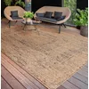 Image de Paco Home Tapis Exterieur Terrasse Salon Cuisine Lavable en Machine Motif Boho Uni, Dimension:80x150 cm, Couleur:Beige 4