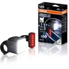 Image de OSRAM LEDsBIKE Compact 100, Ensemble d'éclairage vélo Rechargeable, Avant et arrière, avec feu Stop, homologué StVZO, Compatible avec Les Supports Garmin, Trois Niveaux de luminosité, 100 lux