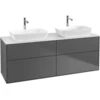 Image de V&B Finion Meuble sous lavabo Éclairage mural 160x60cm, plaque hab. bl., anthracite mat