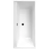 Image de Baignoire droite 160 X 75 VILLEROY ET BOCH Collaro acrylique blanc trop plein black matt
