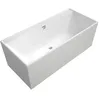 Image de Baignoire droite 180 X 80 VILLEROY ET BOCH Collaro acrylique blanc trop plein chrome