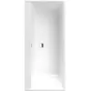 Image de Baignoire droite 170 X 75 VILLEROY ET BOCH Collaro acrylique stone white trop plein black matt