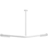 Image de V&B Vicare Barre de douche fonction 100x100 cm, blanche, pour rideau, d’angle