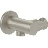 Image de Support mural pour douchette avec raccordement VILLEROY ET BOCH Universal Showers rond Brushed Nickel Matt