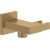 Image de Support mural pour douchette avec raccordement VILLEROY ET BOCH Universal Showers rectangle Brushed Gold
