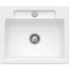 Image de Villeroy & Boch Siluet 60 S Évier de cuisine en céramique Blanc pierre