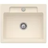 Image de Evier 1 bac VILLEROY ET BOCH Siluet 60 S Ivory CeramicPlus avec vidage manuel