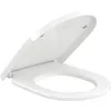 Image de Abattant de WC Subway 3.0 Villeroy & Boch - Couvercle toilettes White brillant Duroplast - Abattant toilettes charnières acier inox. - Couvercle waters résist. forme de D - Pièce rech. orig. couv. WC