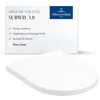 Image de Villeroy & Boch Subway 3.0 abattant WC - Couvercle WC Stone White Matt Duroplast robuste - Abattant toilettes avec charnières acier inox. - Couvercle waters résis. forme de D - Pièce rech. Originale