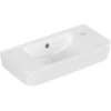 Image de V&B O.NOVO Compact lavabo à main 50x25 cm, évacuation droite, robinetterie gauche, blanc C+