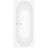 Image de V&B Baignoire rectangulaire Oberon 2.0 170x75 cm, vidage central, blanc pierre