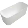 Image de V&B Baignoire îlot rectangulaire FINION 170x70 cm, anneau design, blanc pierre, or