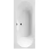Image de V&B Baignoire rectangulaire Oberon 2.0 180x80 cm, vidage central, blanc pierre