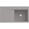 Image de V&B Évier affleurant Subway Style 50 Flat droite, avec garniture, fossil C-plus
