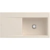 Image de V&B Évier Subway Style 60 Dte, avec garniture vidage, robinetterie, ivoire CeramicPlus