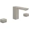 Image de V&B Robinet de lavabo 3 trous Subway 3.0 sortie fixe, sans garniture, nickel brossé bleu