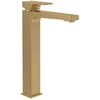 Image de V&B Mitigeur lavabo monocommande ARCHITECTURA SQUARE surélevé, avec vidage push-open, or brossé