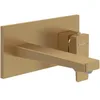 Image de Mitigeur lavabo mural VILLEROY ET BOCH Architectura Square avec vidage Push Open Brushed Gold