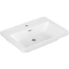 Image de V&B Subway 3.0 Meuble-lavabo 65x47 cm, angle, avec 1 tiroir/avec siphon, blanc mat C+