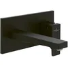 Image de Mitigeur lavabo mural VILLEROY ET BOCH Architectura Square avec vidage Push Open Matt Black