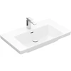 Image de V&B Meuble-lavabo Subway 3.0 80x47cm, angle, avec 1 tiroir/avec trop-plein, blanc C-plus
