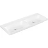 Image de V&B Meuble double vasque Subway 3.0 130x47cm, angle, sans robinetterie, blanc mat C+