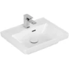 Image de V&B Lavabo Subway 3.0 50x40 cm, carré, avec trop-plein, blanc C-plus