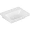 Image de V&B Subway 3.0 Lavabo 55x44 cm, carré, avec 1 trou mitigeur/sans trop-plein, blanc