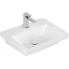 Image de V&B Subway 3.0 Lavabo 55x44cm, angle, avec 1 trou robinet/1 trop-plein, blanc C-plus
