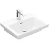 Image de Villeroy & Boch Subway 3.0 cabinet lavabo, 550 x 440 mm, 1 trou pour robinet, avec trop-plein, non enterré, 4A7055, Coloris: blanc-alpin