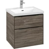Image de V&B Subway 3.0 Meuble sous lavabo 57,2x57,6x47,8cm, blanc, mat, gauche