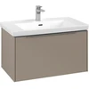 Image de V&B Subway 3.0 Meuble sous-lavabo 77,2x42,9x47,8cm, sans LED, alu brillant, Taupe