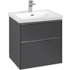 Image de V&B Subway 3.0 Meuble sous lavabo 57,2x57,6x47,8 cm, alu brillant, gris graph.