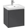 Image de V&B Meuble sous-lavabo Subway 3.0 42,3x42,9x37,8cm, porte L/Gr AL brillant, graphite