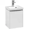Image de V&B Subway 3.0 Meuble sous lavabo 35,1x42,9x30,9 cm, porte coulissante/grise, brillant blanc