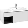 Image de V&B Beck. sous-meuble lavabo Subway 3.0 100,1x42,25x51,6cm, m LE/Gr AL brillant, P blanc