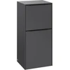 Image de V&B Armoire latérale Subway 3.0 40x86x36,2cm, porte L/G volc bleu, graphite