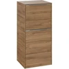 Image de V&B Armoire latérale Subway 3.0 40x86x36,2 cm, porte gauche/poignée alu brillant, canal ouvert