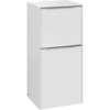 Image de V&B Meuble latéral Subway 3.0 40x86x36,2cm, porte R/Gr AL lisse, blanc brillant