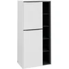 Image de V&B Armoire moyenne Subway 3.0 57,4x120x36,2cm, porte gauche/grand avant bleu, corps blanc